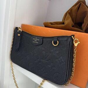 Louis Vuitton Black Leather Bag